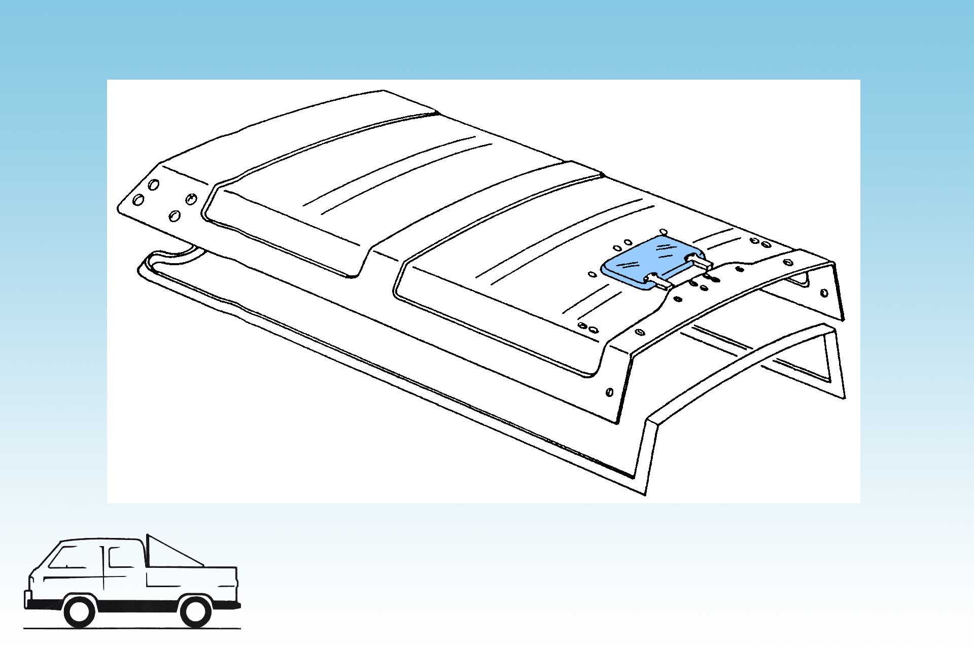 T3 Westfalia Dachentlüfter Aufstelldach Joker , grau