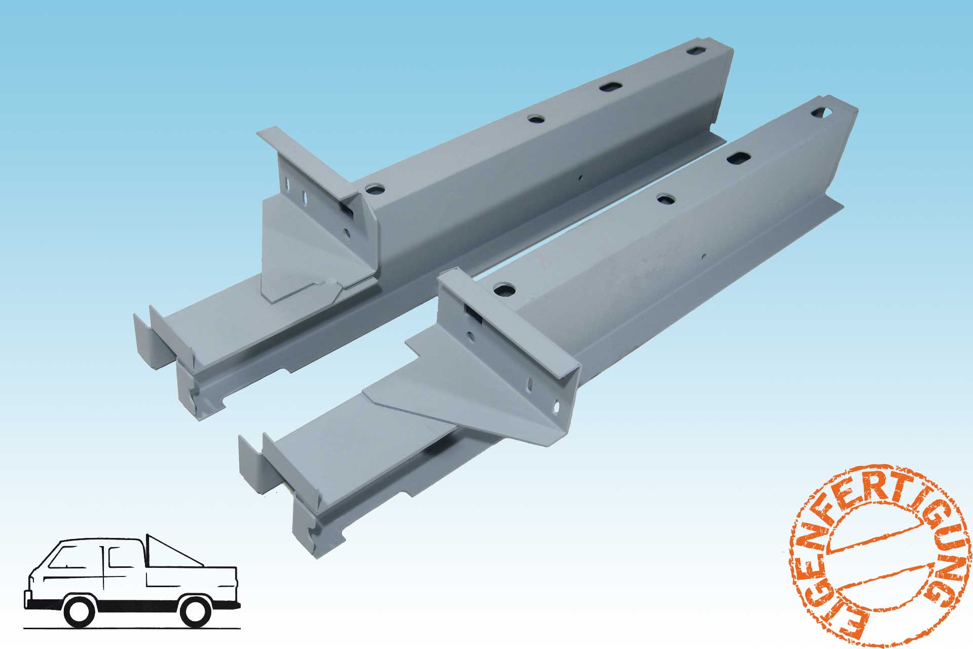 Bus Syncro front axle  longitudal frame repair section