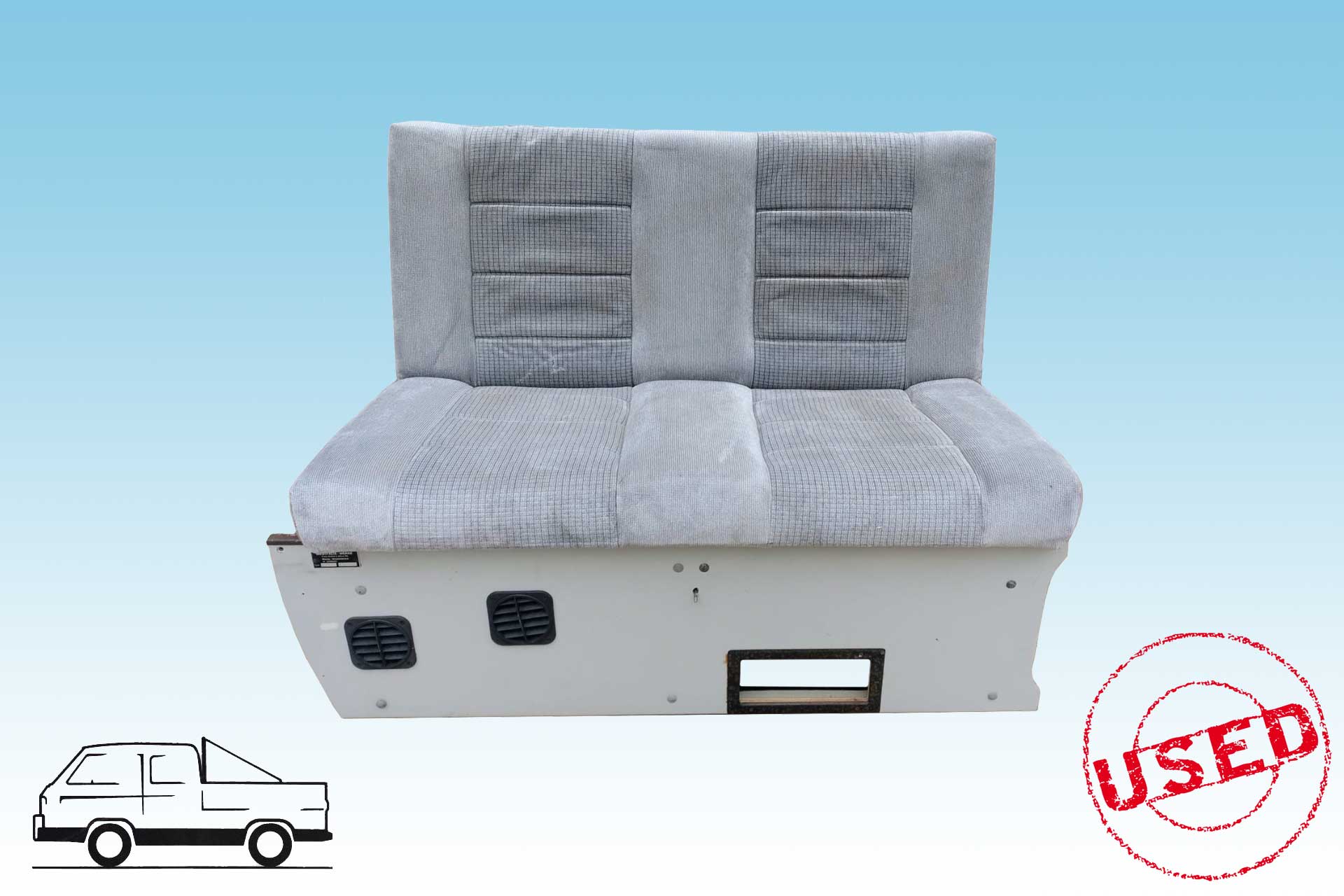 T3 Westfalia 2er Schlafbank grau