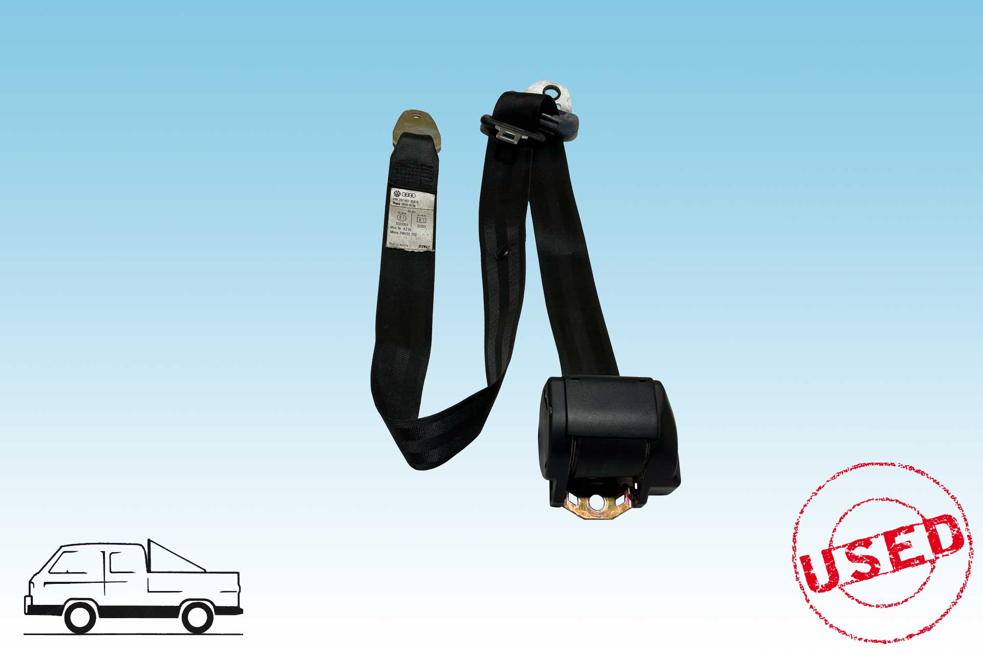 VW T3 Vanagon  safetly belt  front right ( covered version )