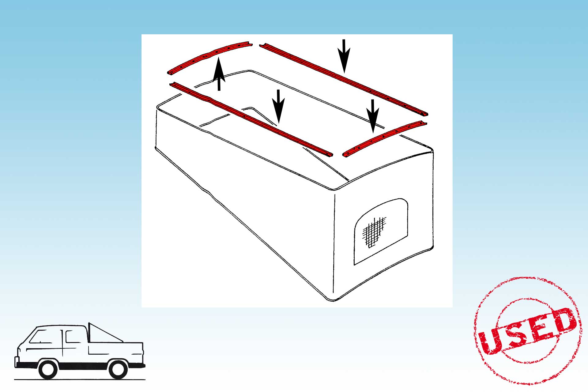 T3  Westfalia pop top canvas rails  from 8/84