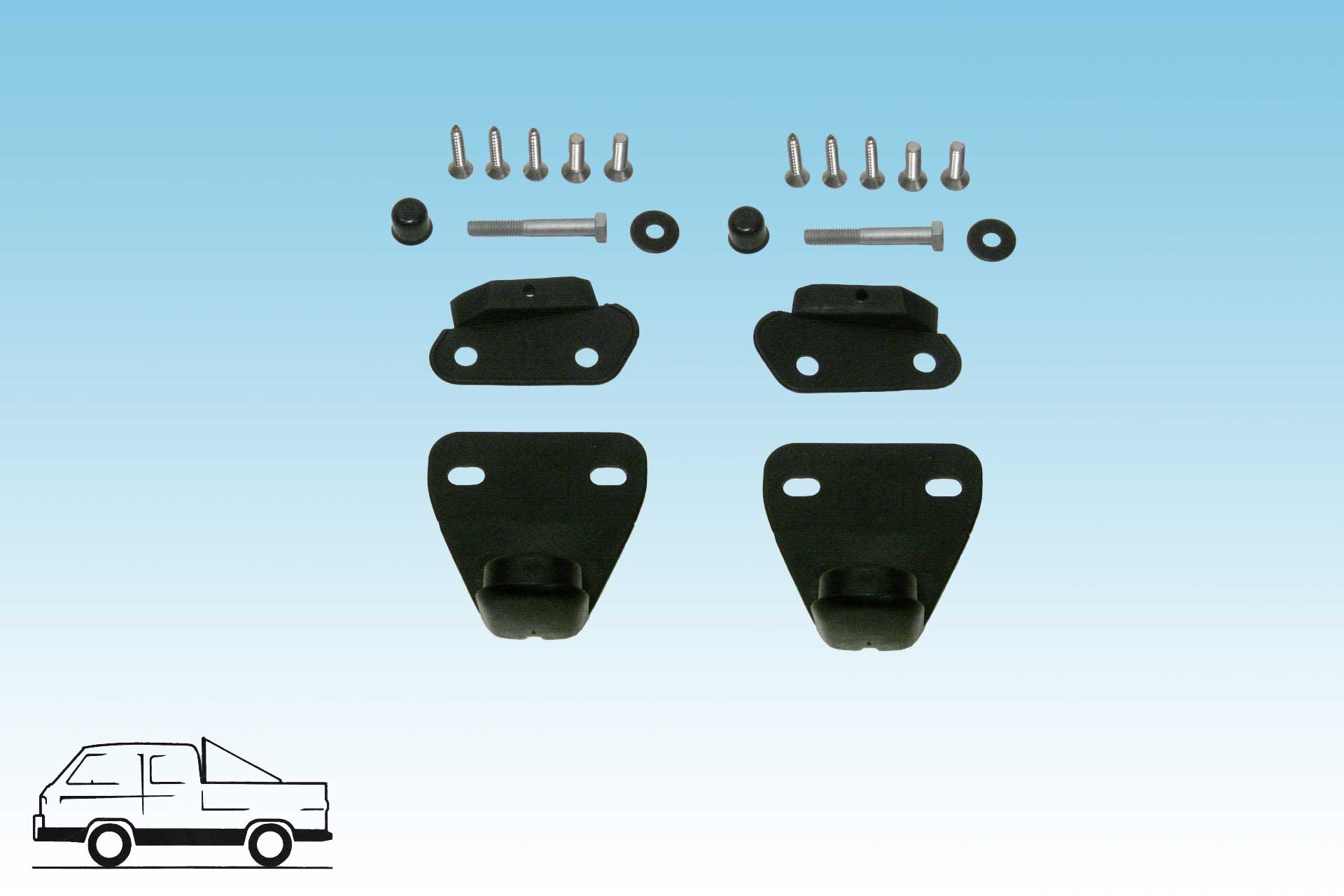 Anbausatz für Bügelspiegel komplett