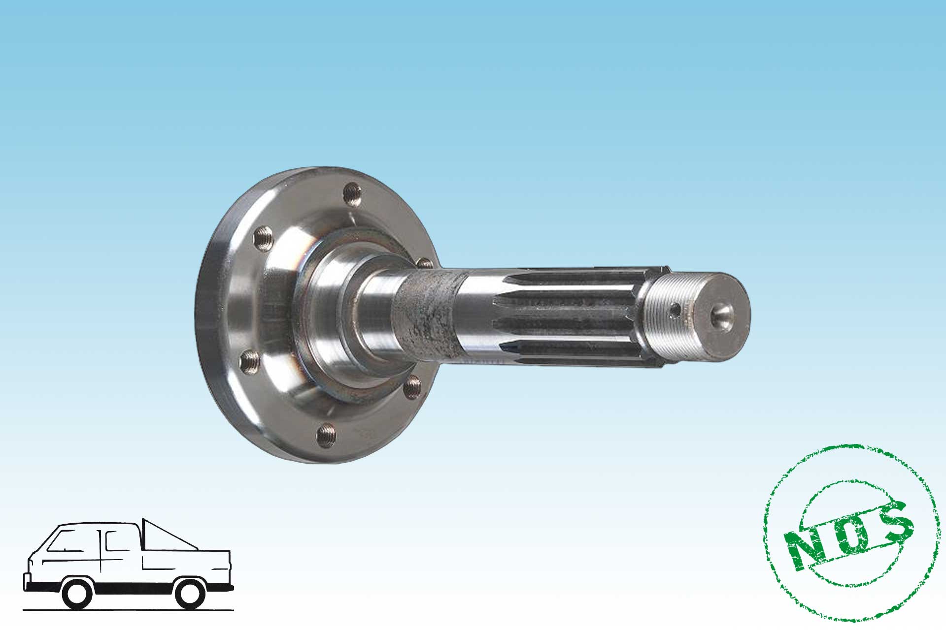 T3 syncro  16"  rear shaft