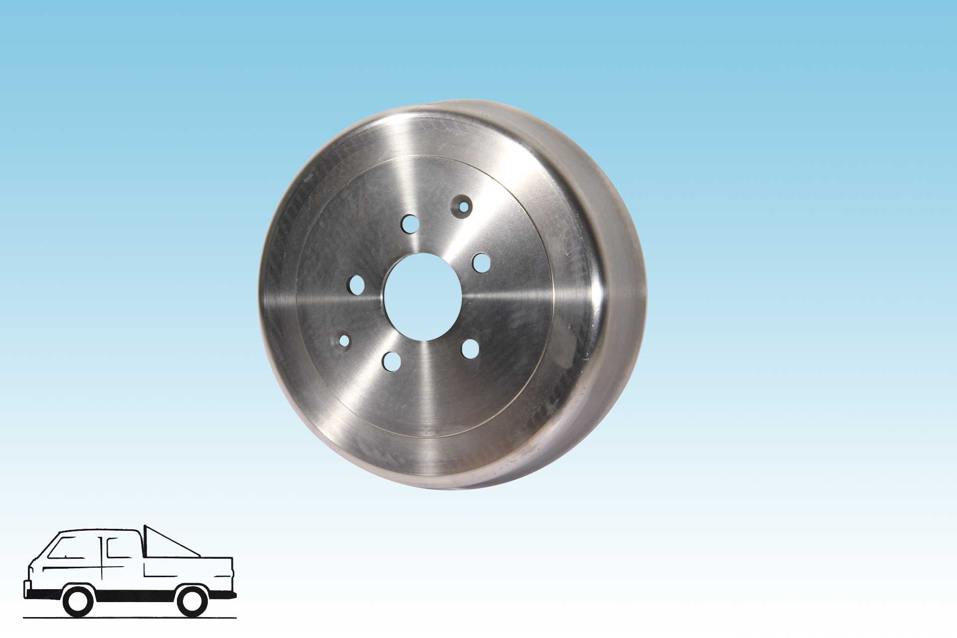Brakedrum rear Bus Vanagon Syncro 16 inch