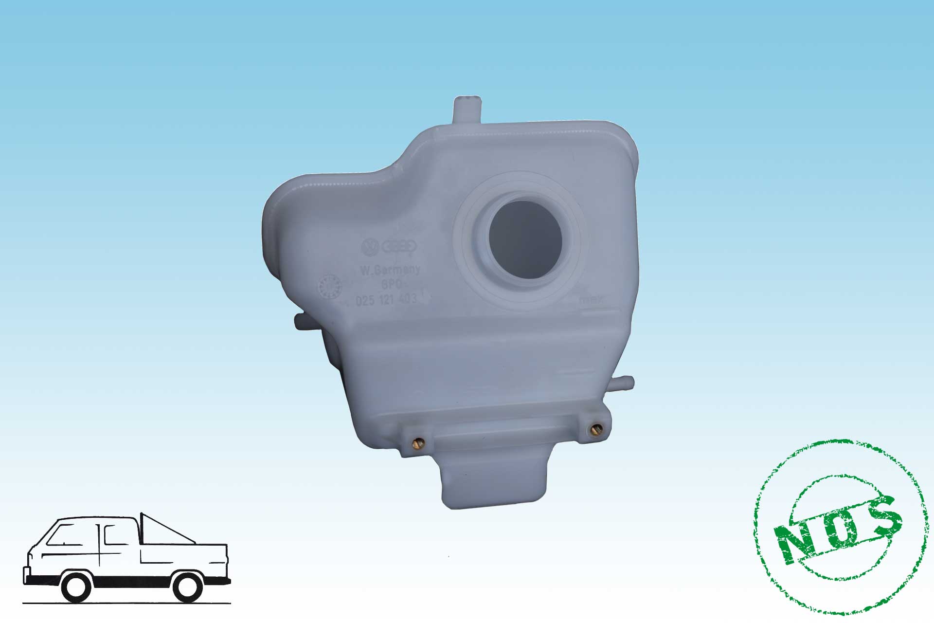 T3 Bus Nachfüllbehälter für Kühlflüssigkeit, Zubehör, Wasserboxer ( WBX ), Kühlung / Wasserkreislauf